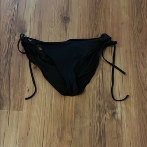 Shade & Shore Black Tie-Side Bikini Bottom